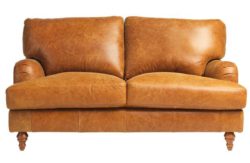 Heart of House Livingston Regular Leather Sofa - Tan